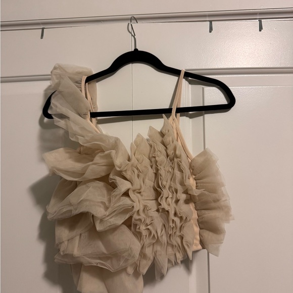 Lamarque Cream Ruffle Top - Picture 4 of 5